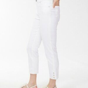 Petite No Stain Girlfriend Button Hem Crops Sz 2.5P